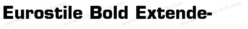 Eurostile Bold Extende字体转换